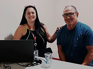 Jéssica Kloczko durante atendimento em Itumbiara