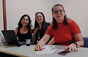 Flávia Carvalho Pinto, Jéssica Kloczko e Regina Torres em Itumbiara